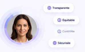 Illustration IA responsable : transparente, équitable, contrôlée, sécurisée